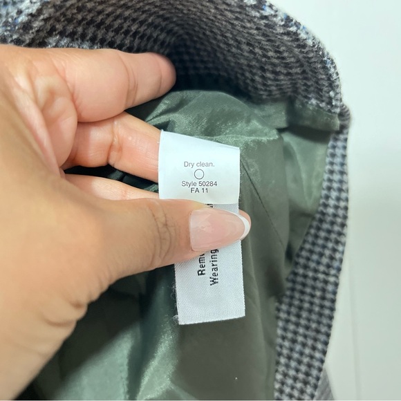 J Crew Schoolboy Blazer Wool Blend Houndstooth Women's Size 2 - Picture 5 of 10